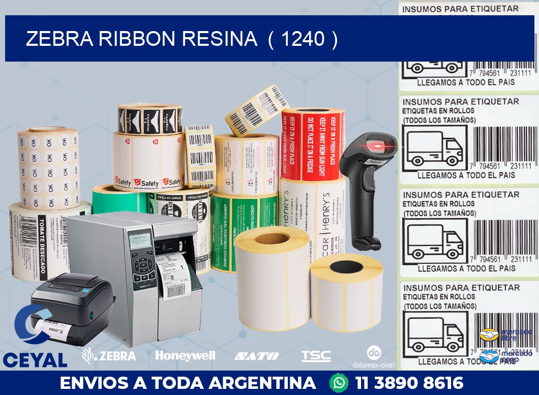 ZEBRA RIBBON RESINA  ( 1240 )