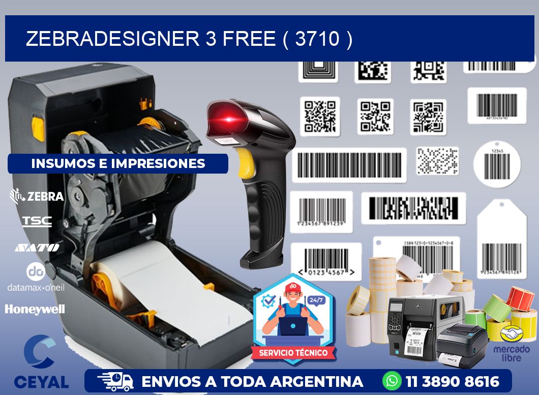 ZEBRADESIGNER 3 FREE ( 3710 )