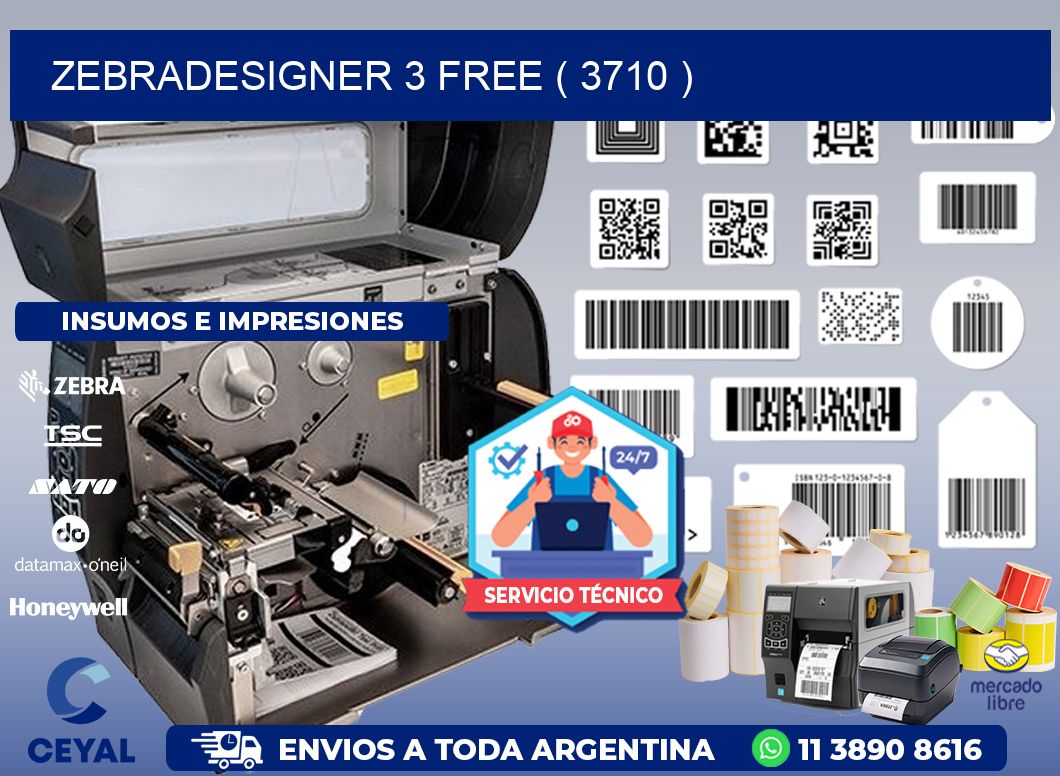 ZEBRADESIGNER 3 FREE ( 3710 )
