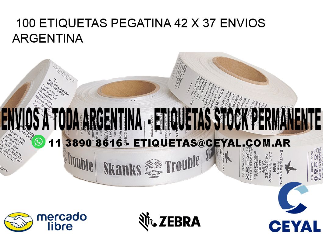 100 ETIQUETAS PEGATINA 42 x 37 ENVIOS ARGENTINA