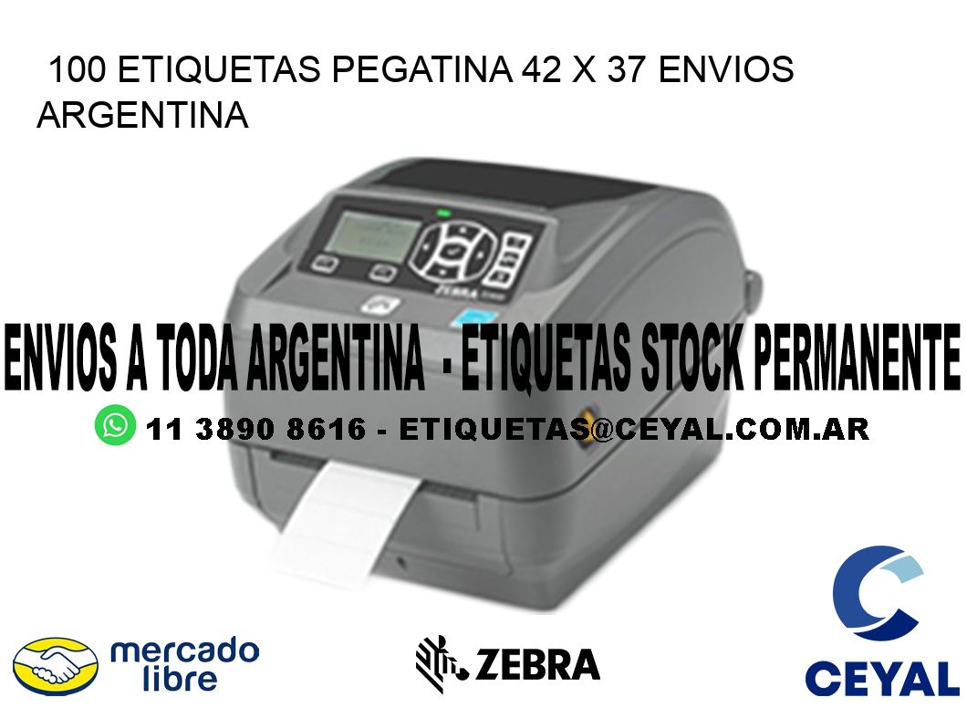 100 ETIQUETAS PEGATINA 42 x 37 ENVIOS ARGENTINA