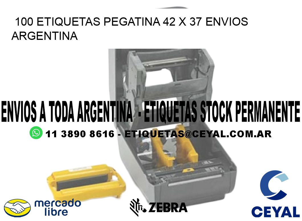 100 ETIQUETAS PEGATINA 42 x 37 ENVIOS ARGENTINA