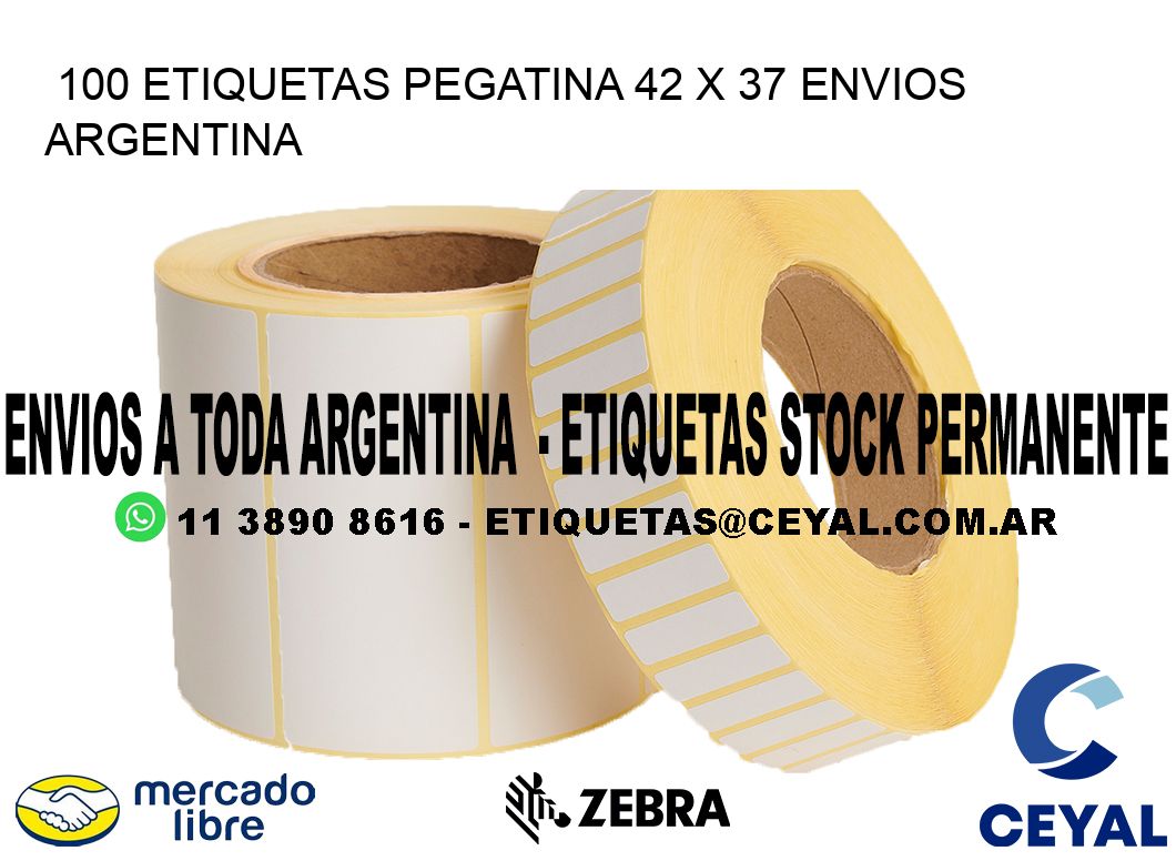 100 ETIQUETAS PEGATINA 42 x 37 ENVIOS ARGENTINA