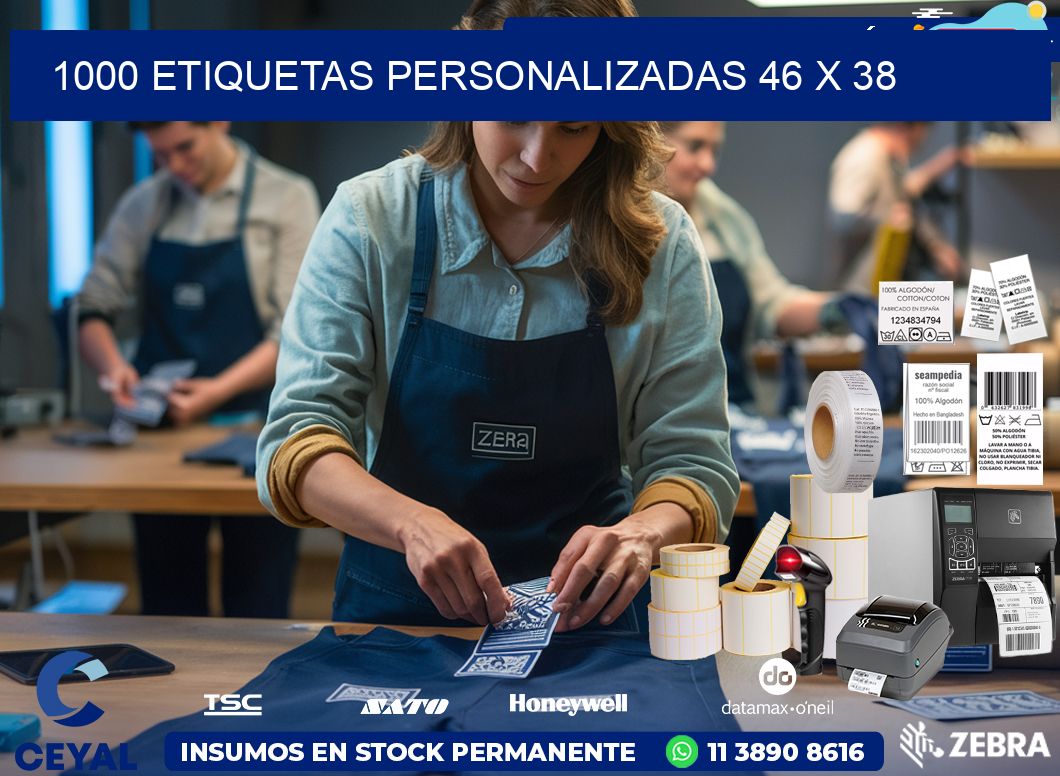 1000 ETIQUETAS PERSONALIZADAS 46 x 38