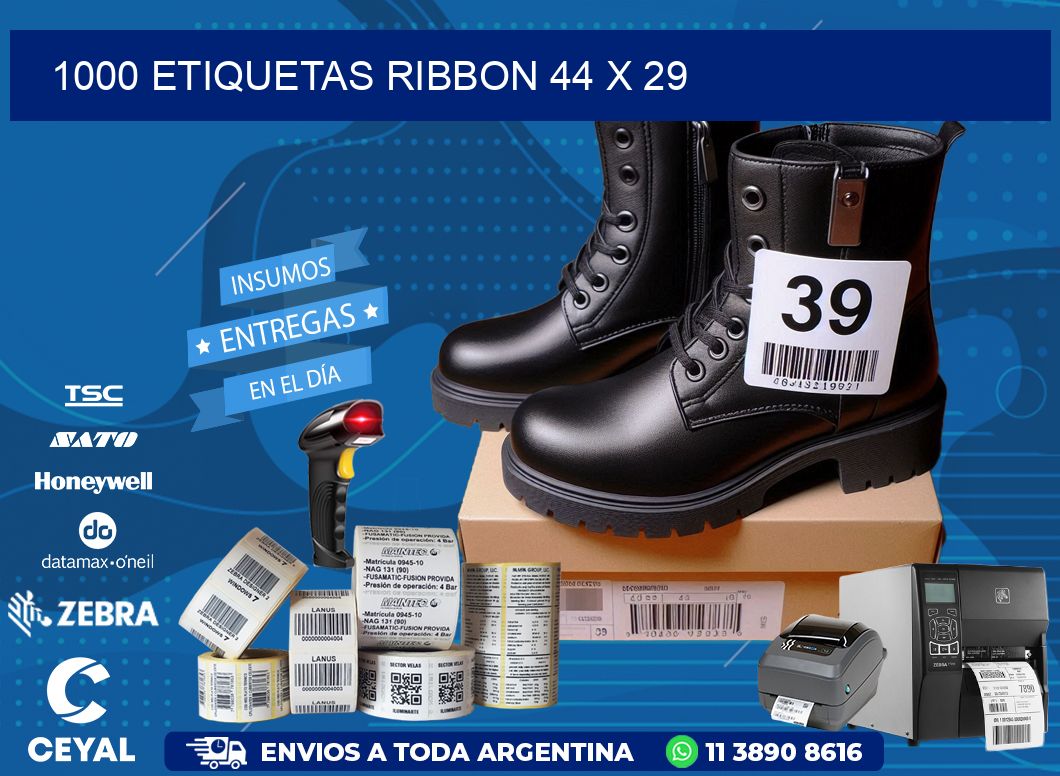 1000 ETIQUETAS RIBBON 44 x 29