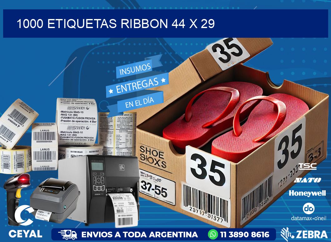 1000 ETIQUETAS RIBBON 44 x 29