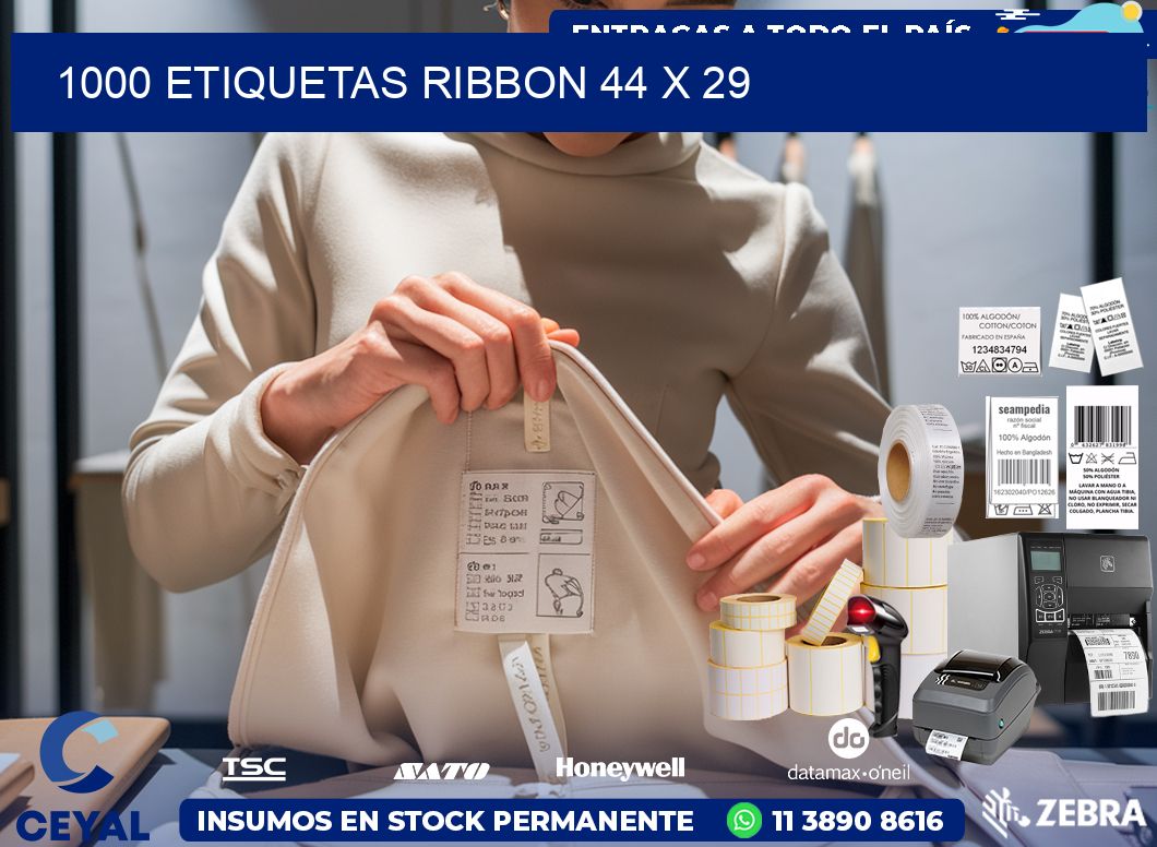 1000 ETIQUETAS RIBBON 44 x 29