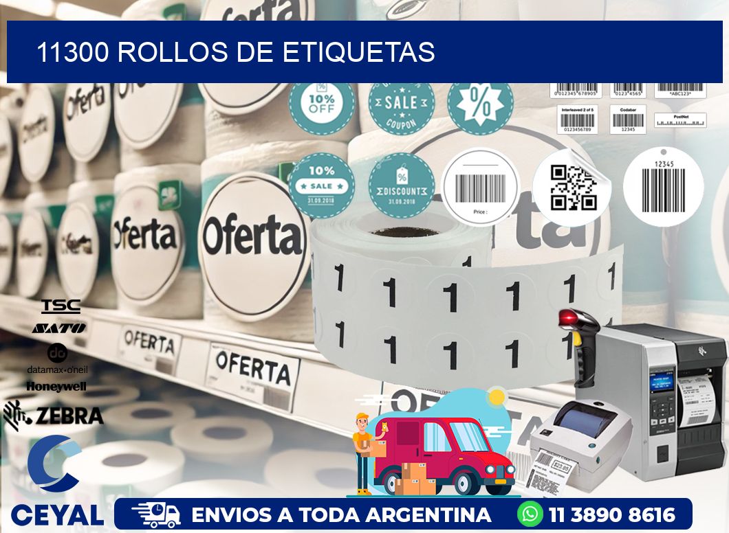 11300 ROLLOS DE ETIQUETAS