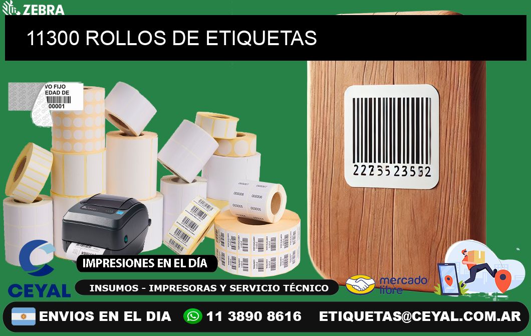 11300 ROLLOS DE ETIQUETAS