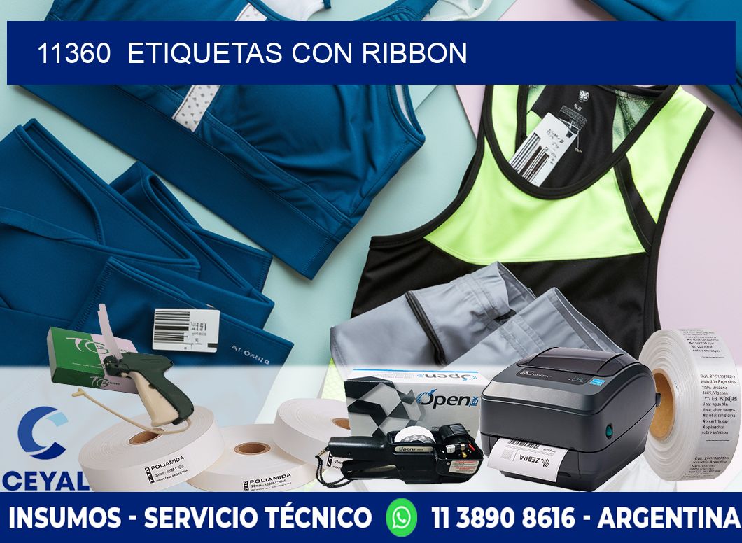 11360  ETIQUETAS CON RIBBON