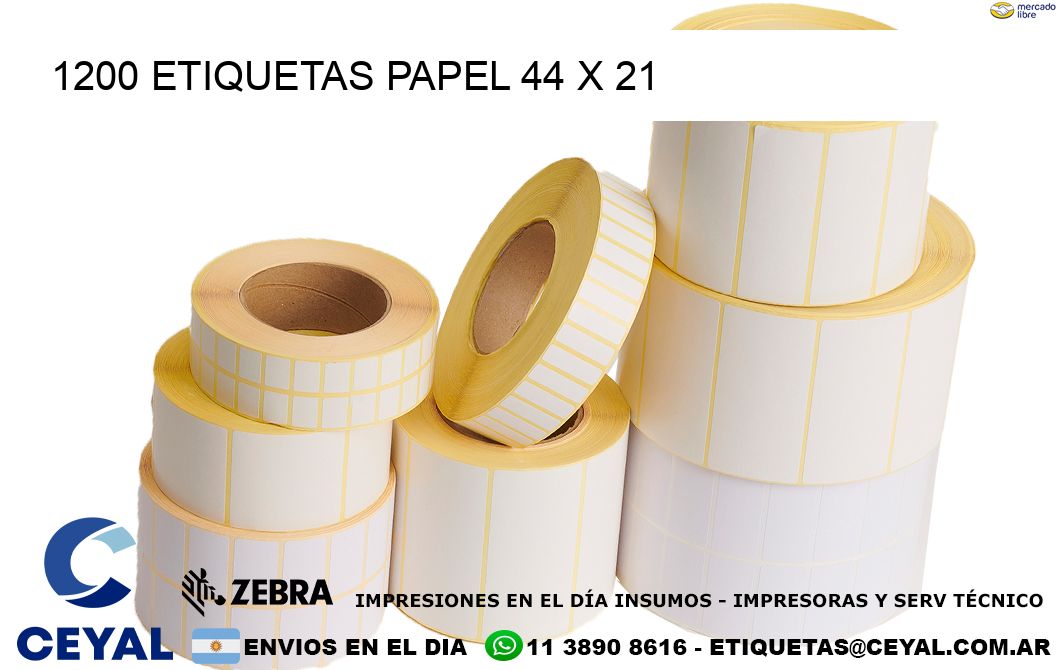 1200 ETIQUETAS PAPEL 44 x 21