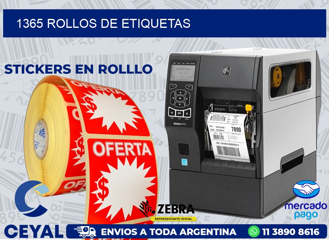1365 ROLLOS DE ETIQUETAS