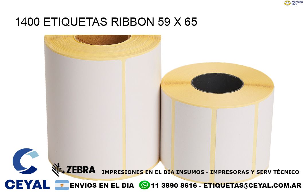 1400 ETIQUETAS RIBBON 59 x 65