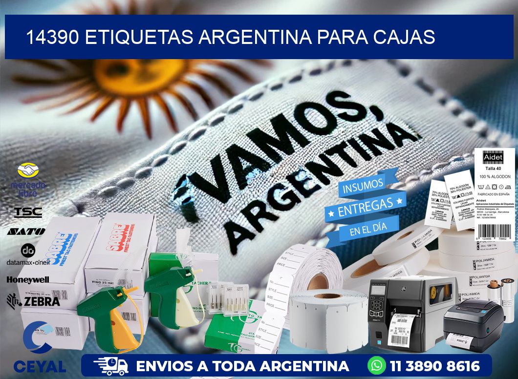 14390 ETIQUETAS ARGENTINA PARA CAJAS