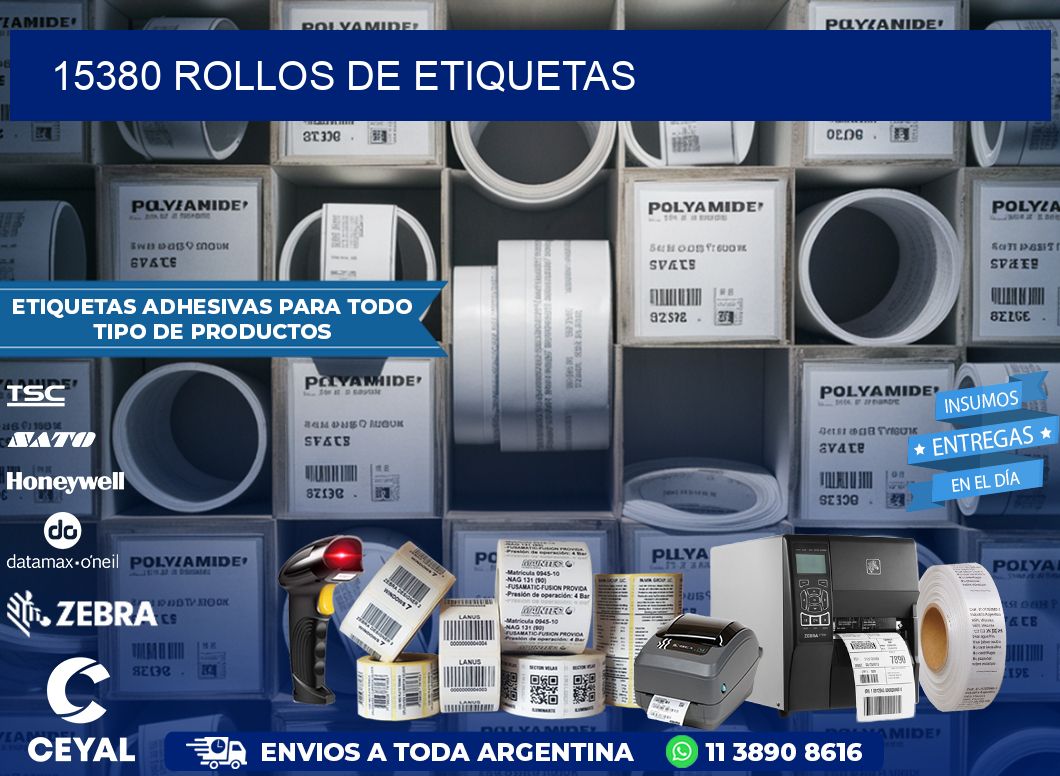 15380 ROLLOS DE ETIQUETAS