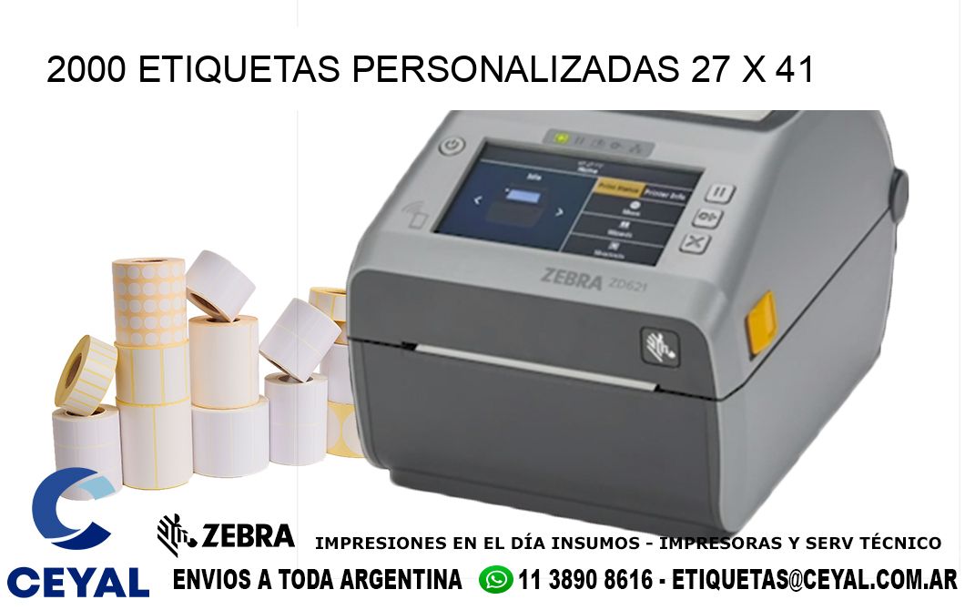 2000 ETIQUETAS PERSONALIZADAS 27 x 41