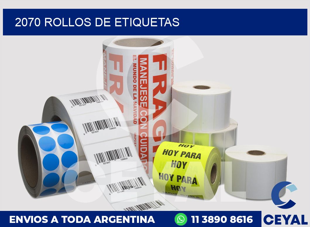 2070 ROLLOS DE ETIQUETAS