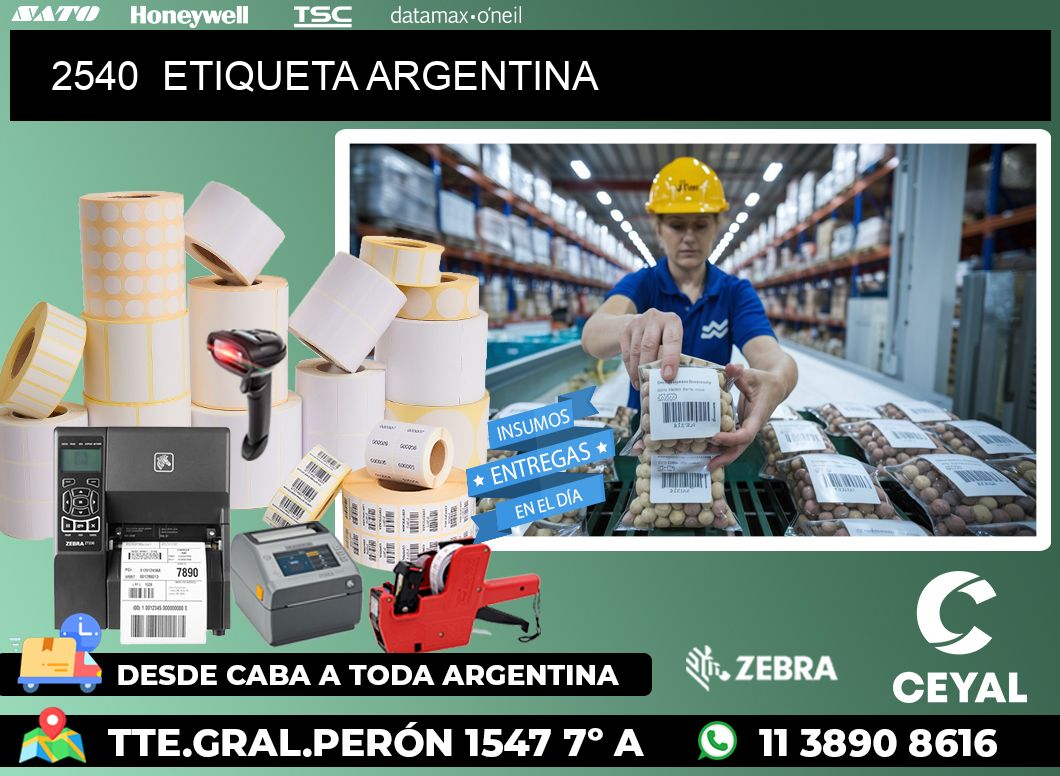 2540  ETIQUETA ARGENTINA