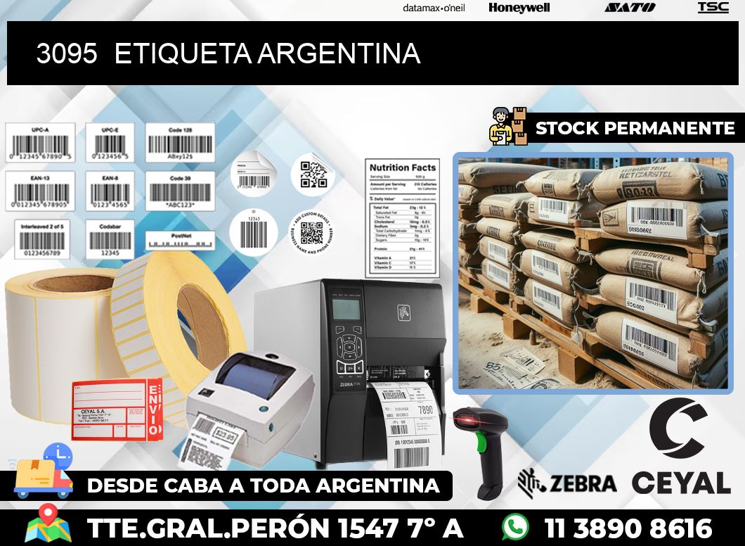 3095  ETIQUETA ARGENTINA