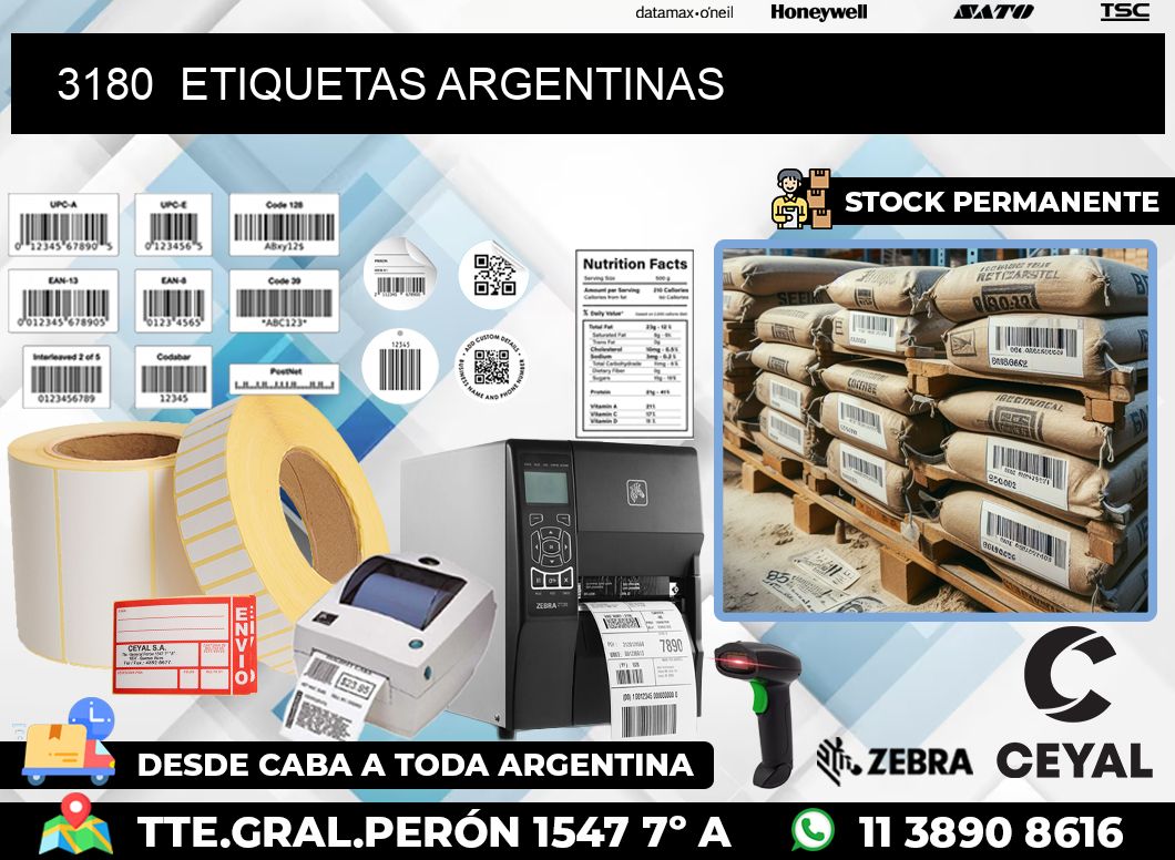 3180  ETIQUETAS ARGENTINAS