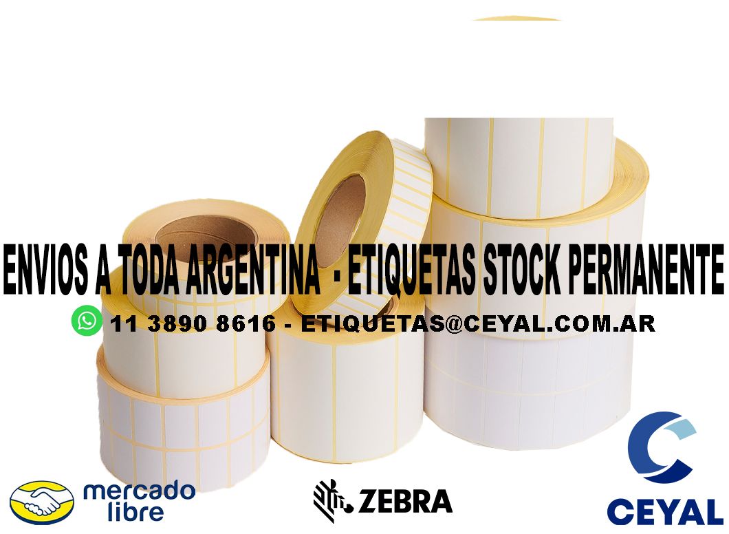 4000 ETIQUETAS PAPEL 76 x 54 ENVIOS ARGENTINA