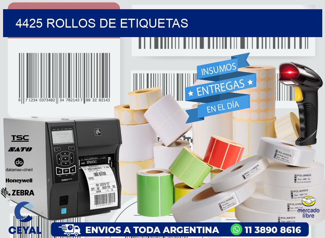 4425 ROLLOS DE ETIQUETAS