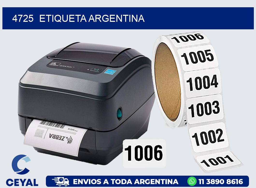 4725  ETIQUETA ARGENTINA
