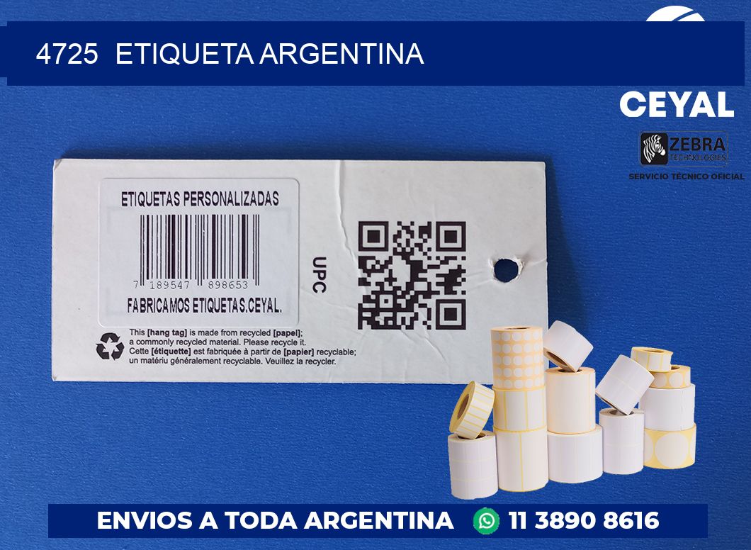 4725  ETIQUETA ARGENTINA