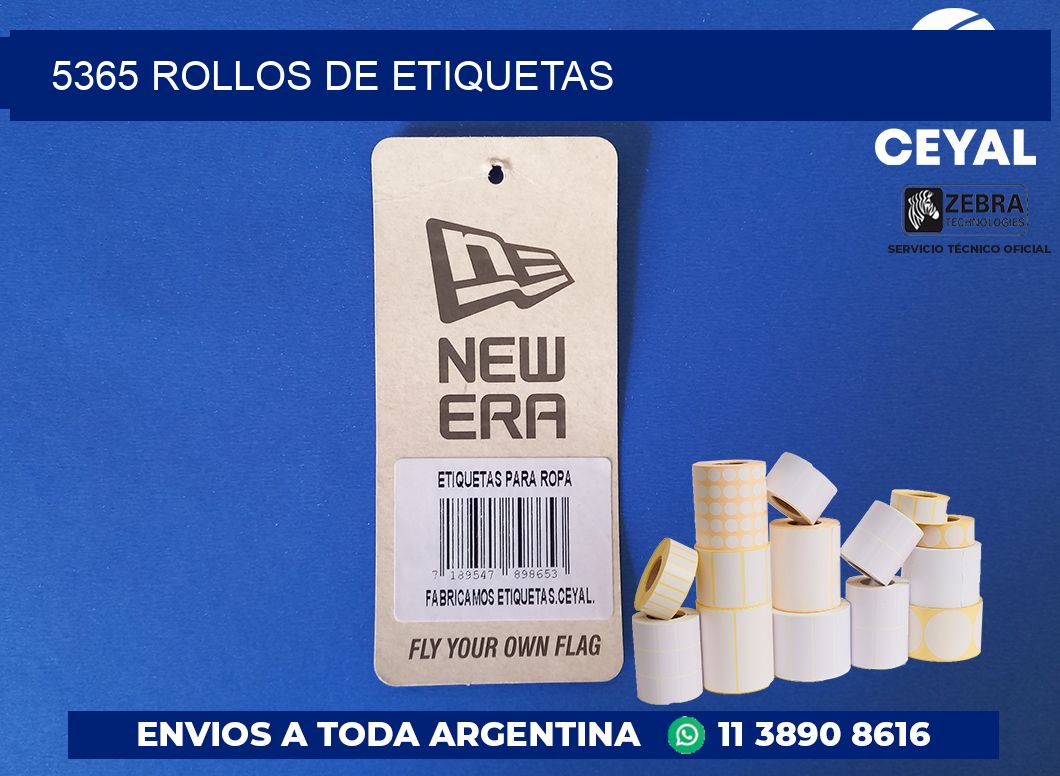 5365 ROLLOS DE ETIQUETAS