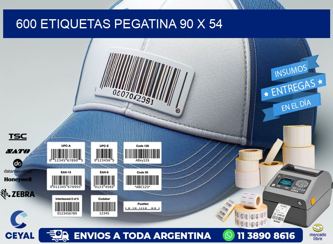 600 ETIQUETAS PEGATINA 90 x 54