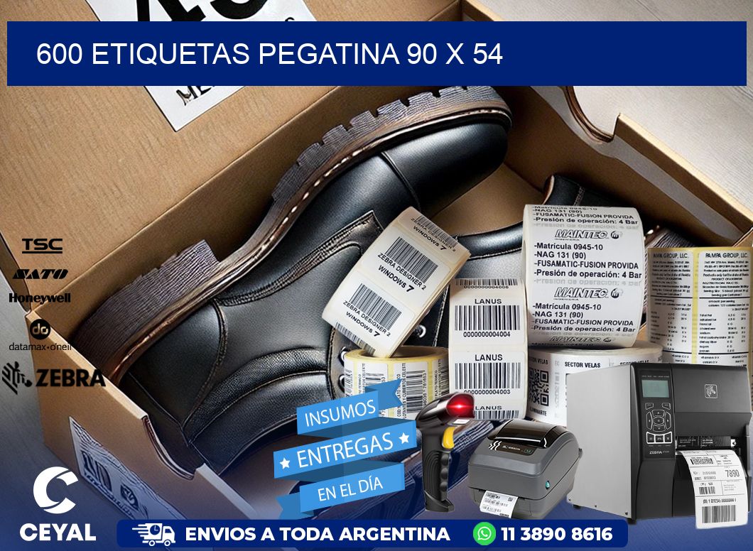 600 ETIQUETAS PEGATINA 90 x 54