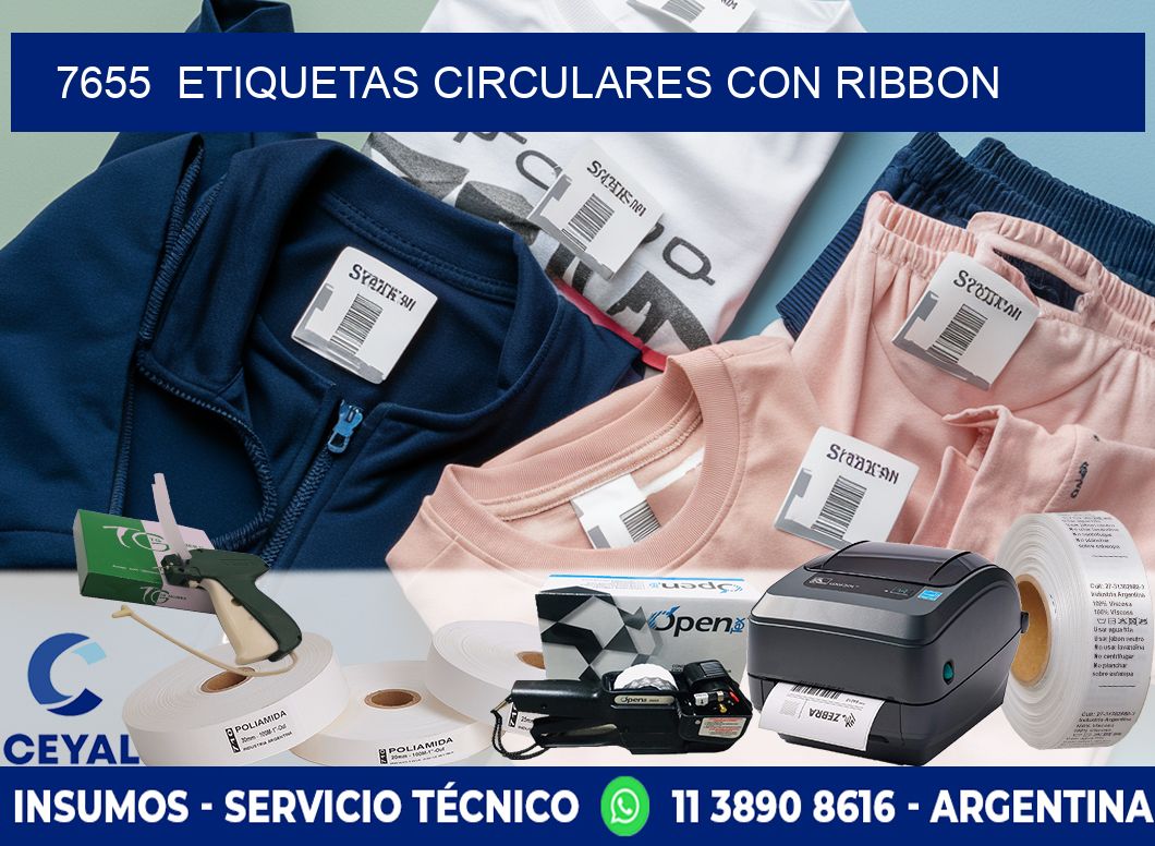 7655  ETIQUETAS CIRCULARES CON RIBBON