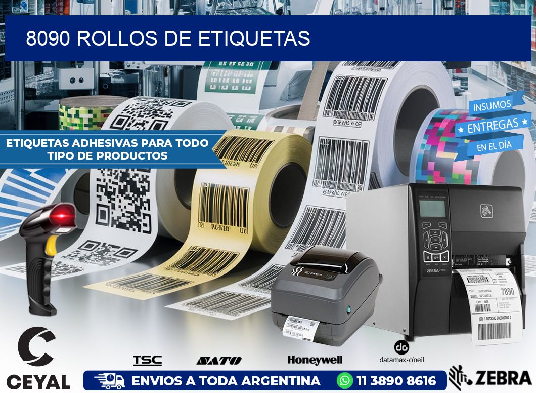 8090 ROLLOS DE ETIQUETAS