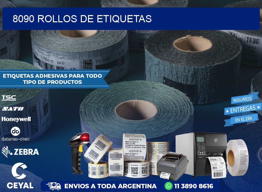 8090 ROLLOS DE ETIQUETAS