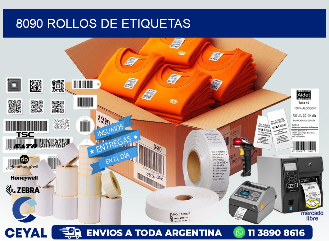 8090 ROLLOS DE ETIQUETAS