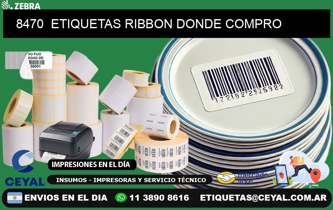 8470  ETIQUETAS RIBBON DONDE COMPRO