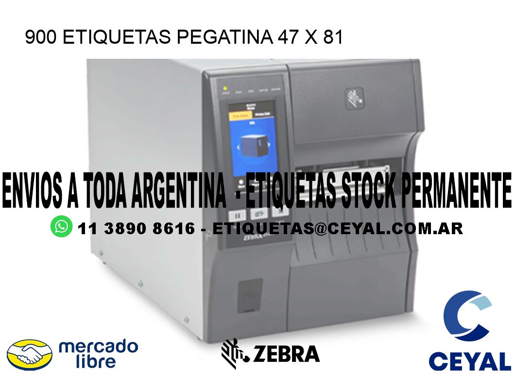 900 ETIQUETAS PEGATINA 47 x 81