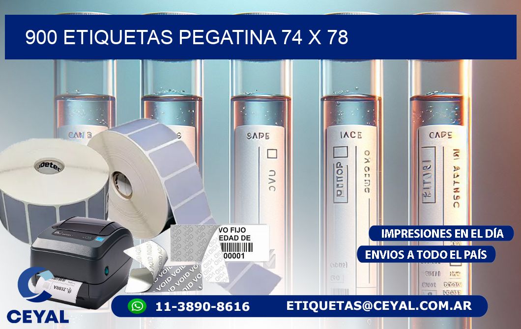 900 ETIQUETAS PEGATINA 74 x 78