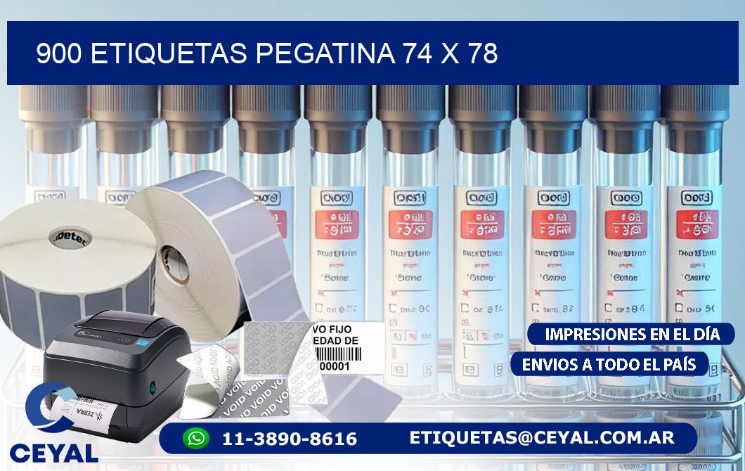 900 ETIQUETAS PEGATINA 74 x 78