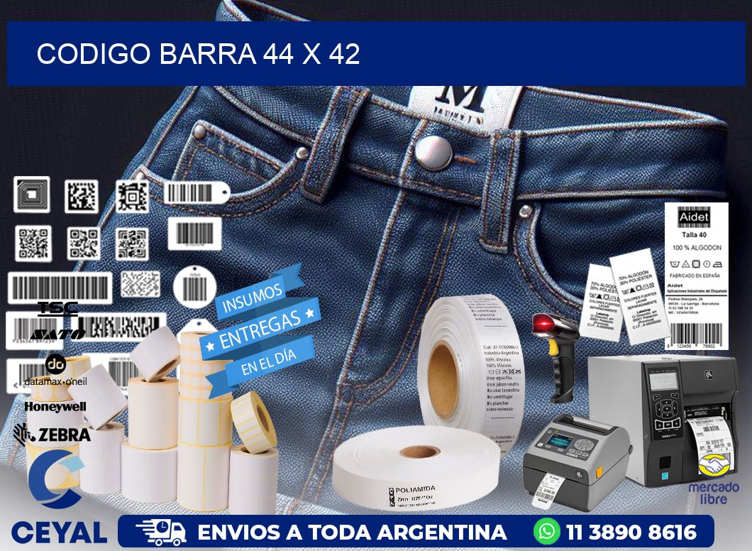 CODIGO BARRA 44 x 42
