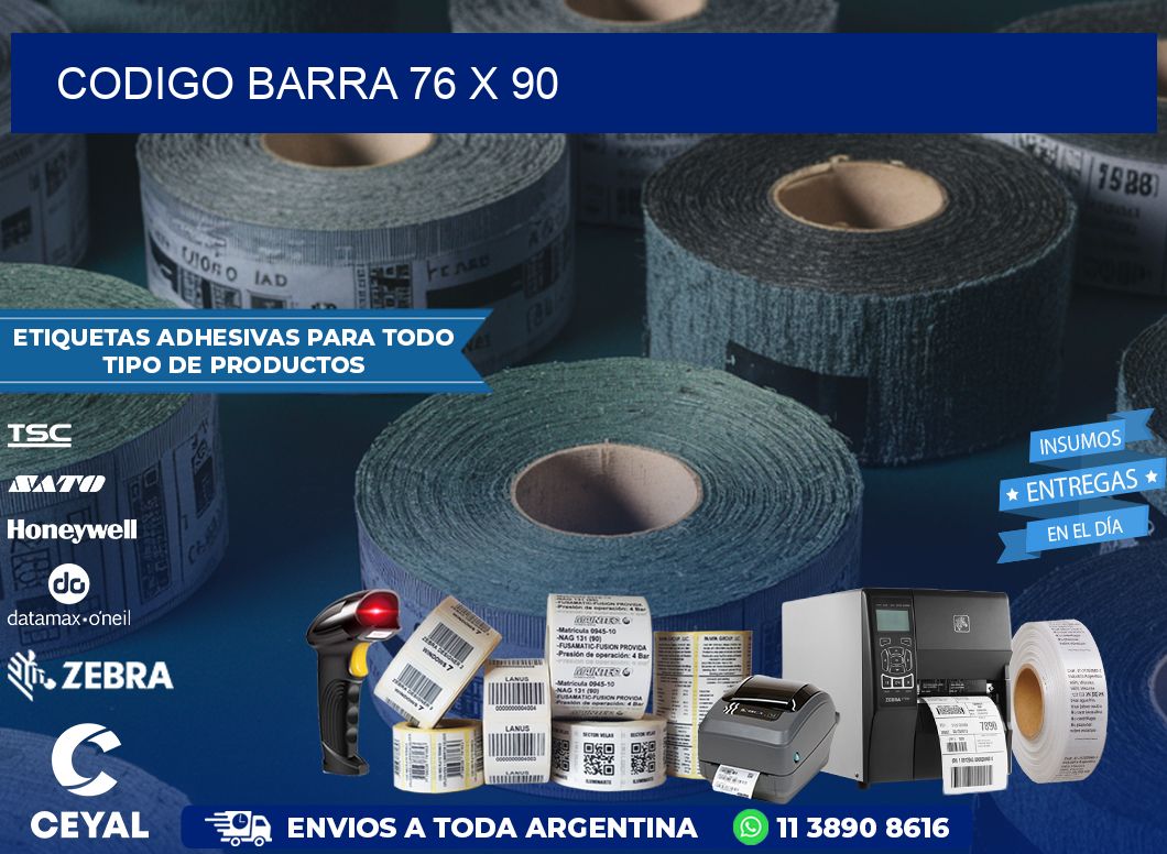 CODIGO BARRA 76 x 90