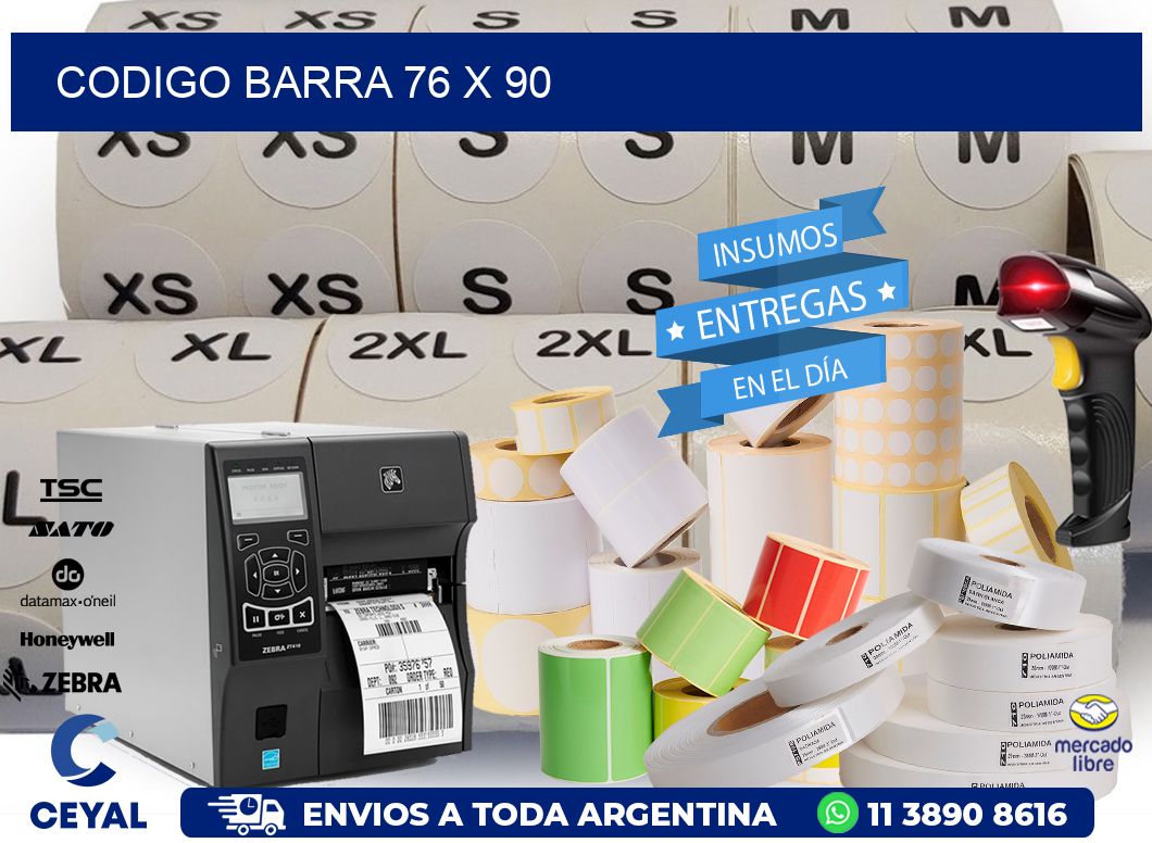 CODIGO BARRA 76 x 90