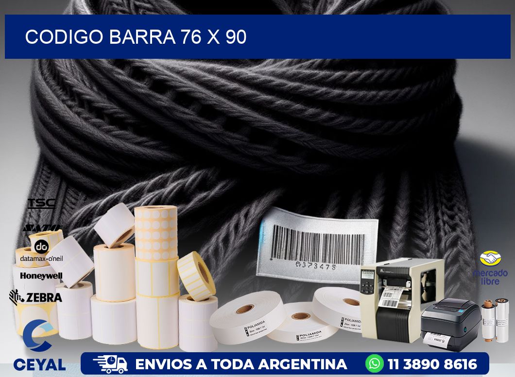 CODIGO BARRA 76 x 90