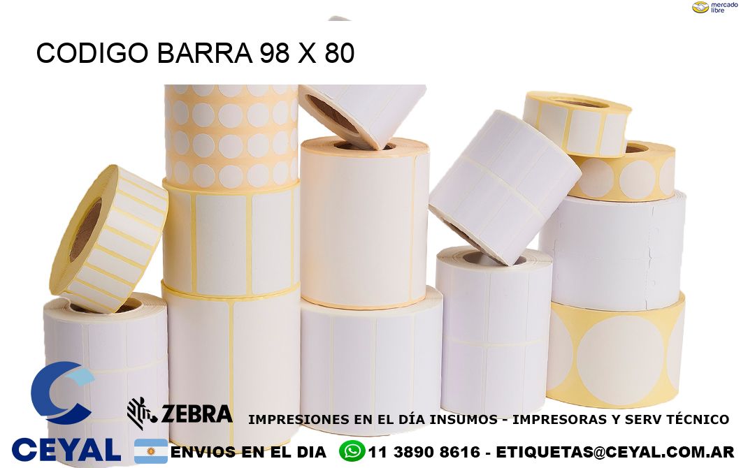 CODIGO BARRA 98 x 80