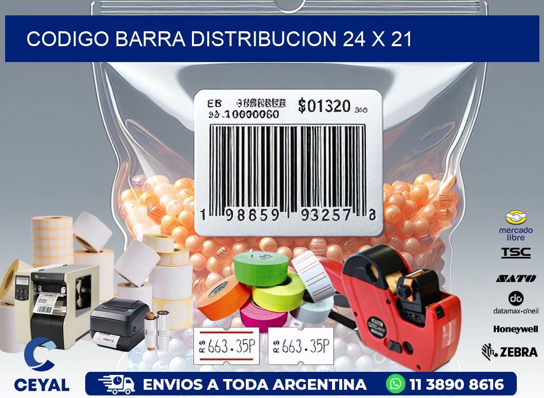 CODIGO BARRA DISTRIBUCION 24 x 21