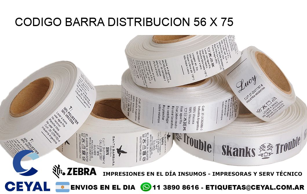 CODIGO BARRA DISTRIBUCION 56 x 75