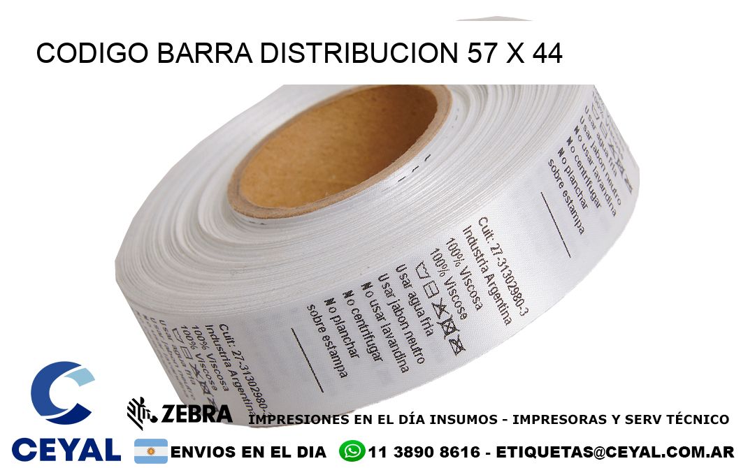 CODIGO BARRA DISTRIBUCION 57 x 44