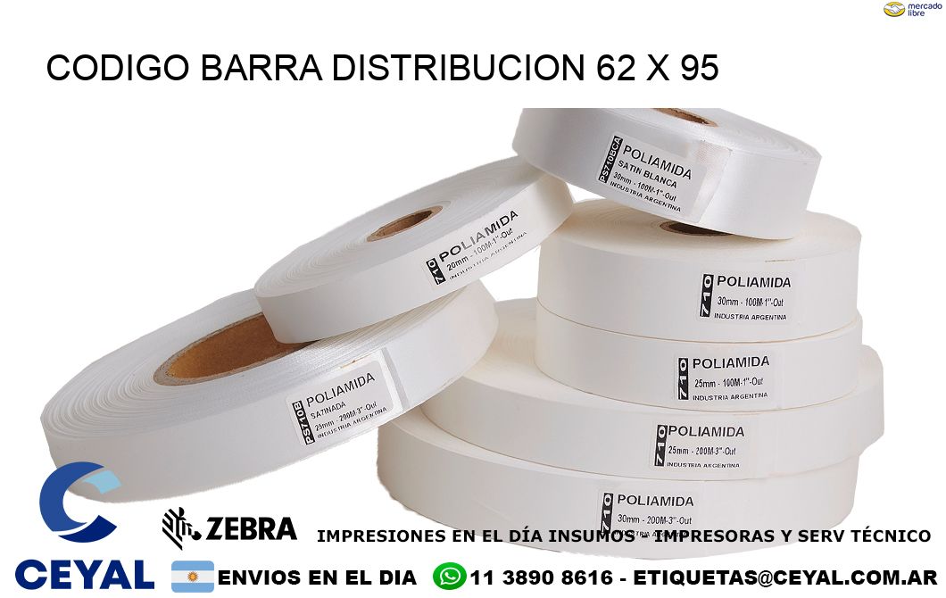 CODIGO BARRA DISTRIBUCION 62 x 95