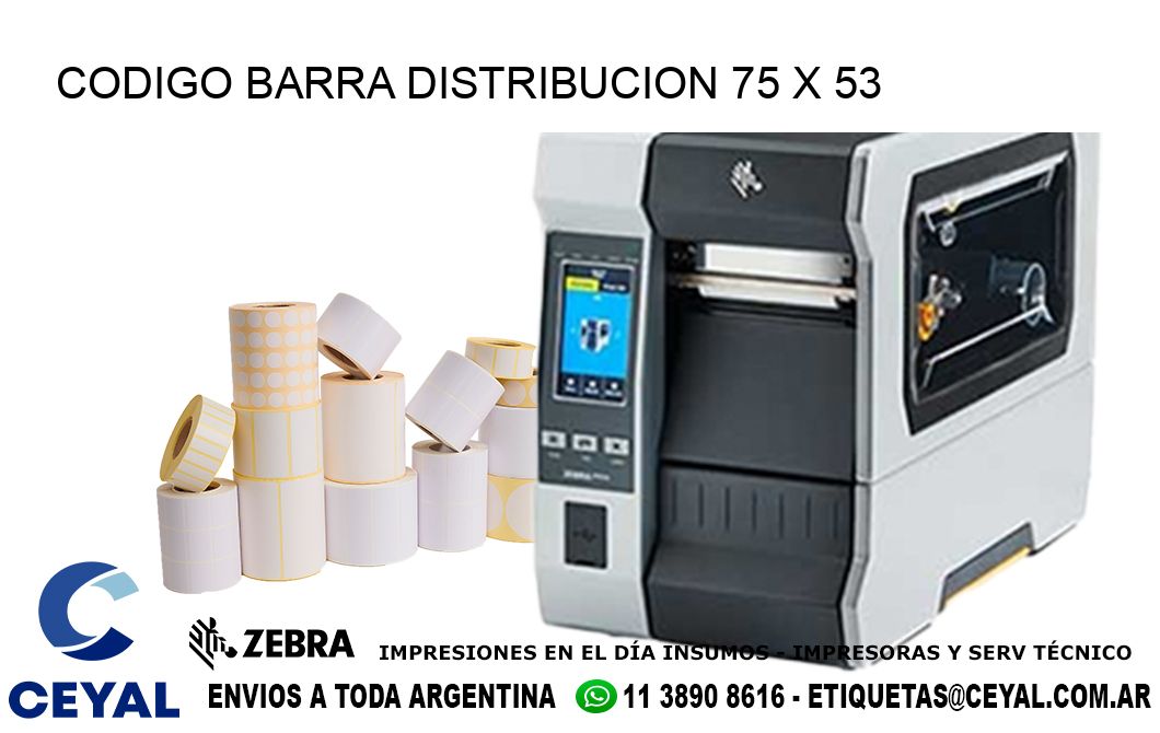 CODIGO BARRA DISTRIBUCION 75 x 53