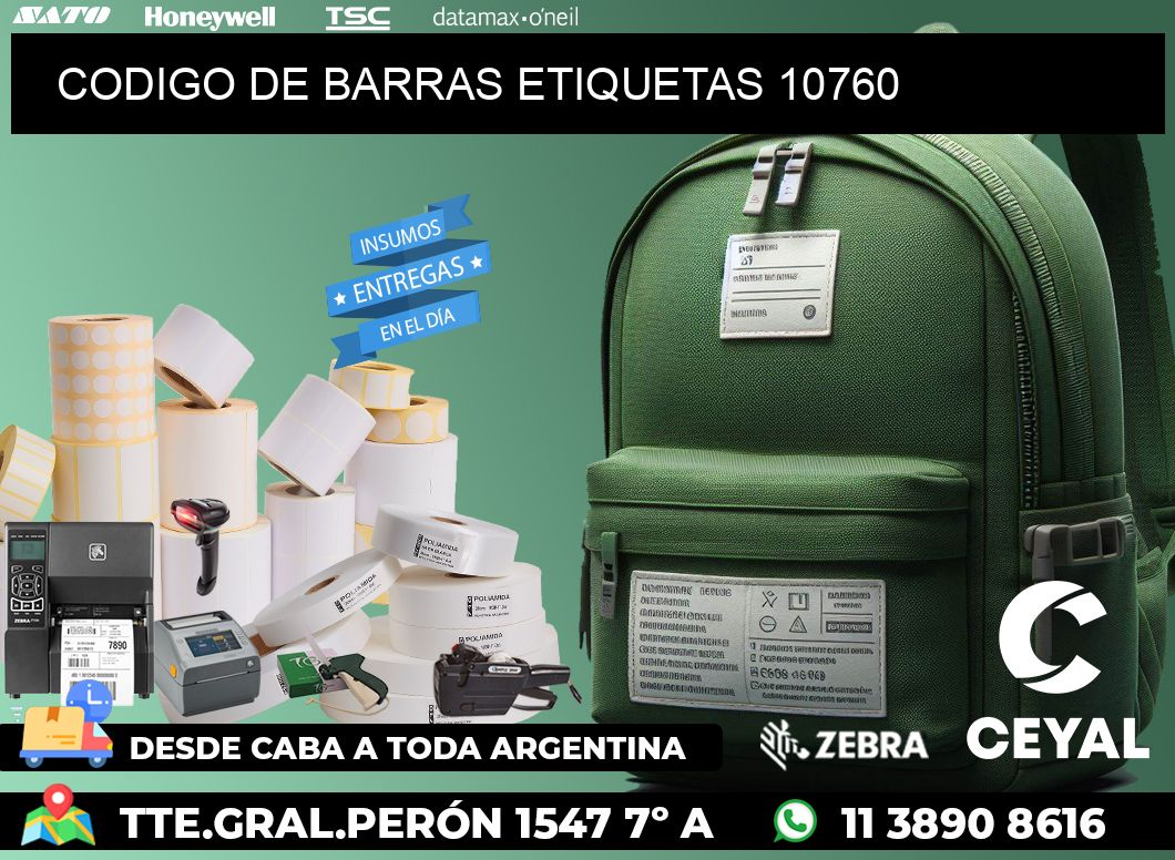 CODIGO DE BARRAS ETIQUETAS 10760